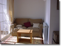 Lovely sitting area in master bedroom.